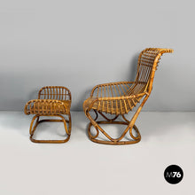 Charger l'image dans la galerie, Armchair and pouf B4 by Tito Agnoli for Bonacina, 1950s
