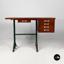 Load image into Gallery viewer, Desk in wood and metal, 1960s