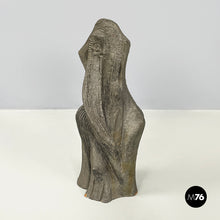 画像をギャラリービューアに読み込む, Sculpture in dark grey terracotta by Edmondo Cirillo, 1968