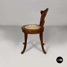 画像をギャラリービューアに読み込む, Chair in wood and embroidered fabric, 1930s