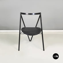 Charger l'image dans la galerie, Black rubber and metal chair by Zeus, 1990s