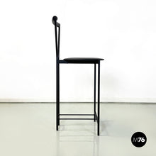 画像をギャラリービューアに読み込む, High stool in black metal and rubber, 1980s
