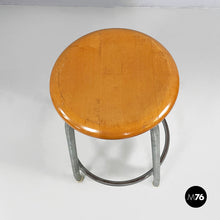 Charger l'image dans la galerie, Wooden and metal stool by Embru, 1960s