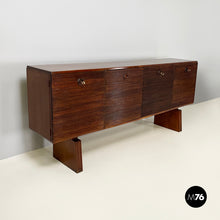 画像をギャラリービューアに読み込む, Wooden sideboard with four doors by Gio Ponti, 1940s