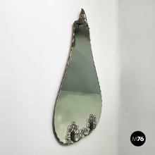 画像をギャラリービューアに読み込む, Wall mirror with iron curl details, 1960s