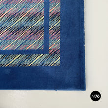 Load image into Gallery viewer, Blue wool carpet by Missoni, 1990s