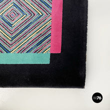 Load image into Gallery viewer, Black wool carpet by Missoni, 1990s