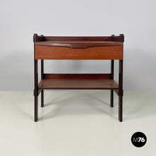 画像をギャラリービューアに読み込む, Wooden coffee table with shelves and drawer, 1960s