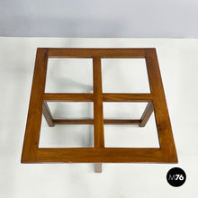 画像をギャラリービューアに読み込む, Coffee table in wood and glass, 1980s