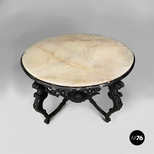 Charger l'image dans la galerie, Coffe table in wood and marble, late 1900th