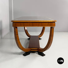 画像をギャラリービューアに読み込む, Dining table in wood and glass, 1930s