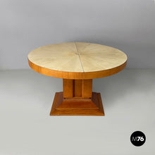 Carica l'immagine nel visualizzatore di Gallery, Wooden and parchment dining table, 1930s