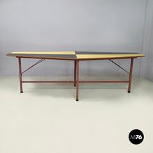 画像をギャラリービューアに読み込む, Dining table in wood, formica and iron, 1950s