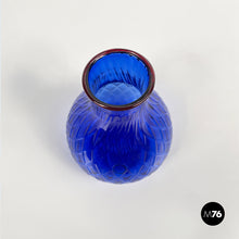 画像をギャラリービューアに読み込む, Red and blue Murano glass vase by Venini, 1990s