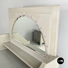 画像をギャラリービューアに読み込む, Console with mirror in gray wood by Gino Maggioni for Atelier Borsani Varedo, 1920-1930s