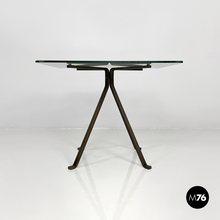 画像をギャラリービューアに読み込む, Coffee table in metal and glass Cuginetto by Enzo Mari for Driade, 1970s