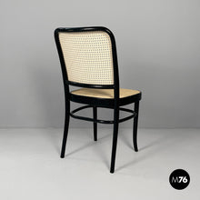 Load image into Gallery viewer, Chair in straw and black wood, 1980s