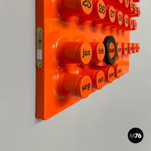 将图片加载到图库查看器,Wall perpetual orange calendar by Giorgio Della Beffa for Ring A Date, 2000-2010s