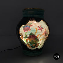 将图片加载到图库查看器,Glazed ceramic table lamp, 1950s