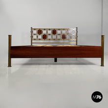 将图片加载到图库查看器,Double bed by Osvaldo Borsani and Arnaldo Pomodoro for Atelier Borsani Varedo, 1950s