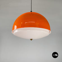 Load image into Gallery viewer, Orange plastic chandelier, 1970s