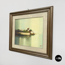 Load image into Gallery viewer, Oil painting with wooden frame, 1970s
