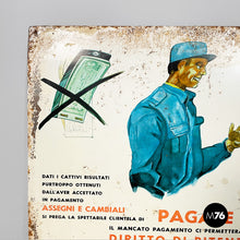 将图片加载到图库查看器,Rectangular metal sign, 1950s