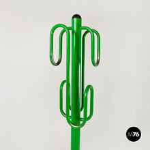 画像をギャラリービューアに読み込む, Floor coat hanger in green metal, 1970s