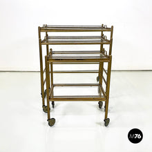 将图片加载到图库查看器,Brass and glass carts, 1960s