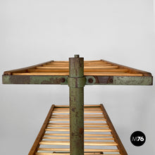将图片加载到图库查看器,Cart in wood and green metal, 1920s