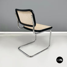 将图片加载到图库查看器,Chair in straw, black wood and steel, 1960s