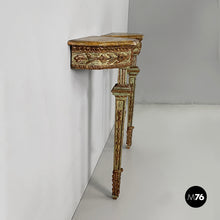 Load image into Gallery viewer, Consoles in green and yellow wood, 1700s