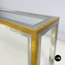 画像をギャラリービューアに読み込む, Console in glass, brass and steel by Nanda Vigo, 1970s