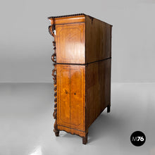 Carica l'immagine nel visualizzatore di Gallery, Sideboard with mirrors in turned wood, 1930s