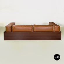 将图片加载到图库查看器,Brown leather sofa by Cappellini, 2000s
