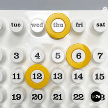 Charger l'image dans la galerie, Yellow rings for the perpetual wall calendar by Ring A Date, 2020s
