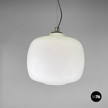 Charger l'image dans la galerie, Chandelier in opaline glass, 1950s