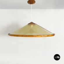 画像をギャラリービューアに読み込む, Fiberglass and wood chandelier by Giovanni Offredi for MC Selvini, 1970s