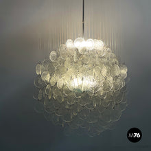 Load image into Gallery viewer, Pendant chandelier in glass, 1970s