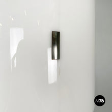 将图片加载到图库查看器,Floor lamp in burnished metal and white plexiglass, 1970s