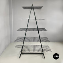 Load image into Gallery viewer, Bookcases in dark green metal, 1980s