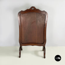画像をギャラリービューアに読み込む, Fire screen in crafted wood with floral decorations, 1940s