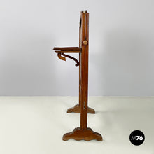 Load image into Gallery viewer, Fire screen in black and white fabric and wood, early 1900s