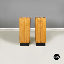 Charger l'image dans la galerie, Wooden square pedestals with wavy profile, 1960s