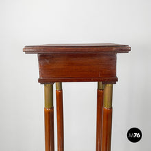 Carica l'immagine nel visualizzatore di Gallery, Pedestal in wood and brass, mid 1800s