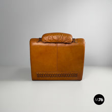 将图片加载到图库查看器,Brown leather armchairs, 1970s