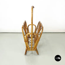 画像をギャラリービューアに読み込む, Magazine rack in rattan, 1960s