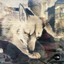 Load image into Gallery viewer, Silk tapestry with 5 foxes in bamboo forest, mid 1700s