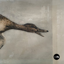 Carica l'immagine nel visualizzatore di Gallery, Painting of ducks on paper, 1960s