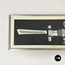 画像をギャラリービューアに読み込む, Silk-screen print with collage Macchina Impossibile by Bruno Munari, 1970s